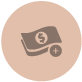 Icon with money floating.